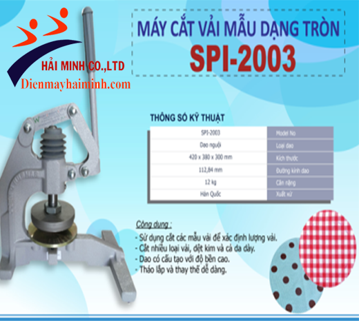 Máy cắt vải mẫu tròn Samsung SPI-2003