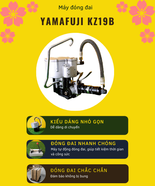 Các tính năng nổi bật của máy đóng dây đai thép Yamafuji KZ19B