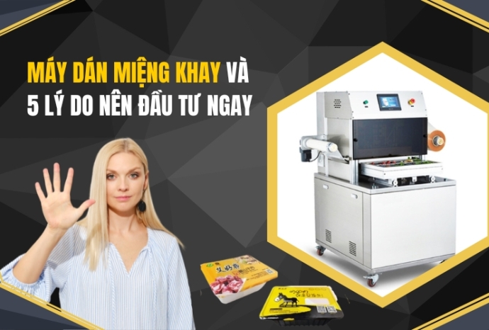 Máy Dán Miệng Khay Và 5 Lý Do Nên Đầu Tư Ngay