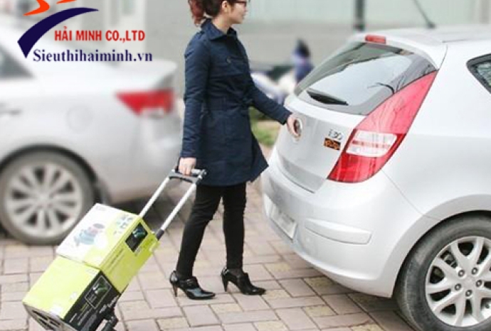 Chọn xe đẩy hàng mini 2 bánh hay 4 bánh cho gia đình?