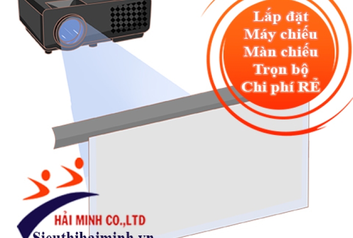 Lắp đặt màn chiếu máy chiếu giá rẻ TRỌN GÓI Tp. HCM