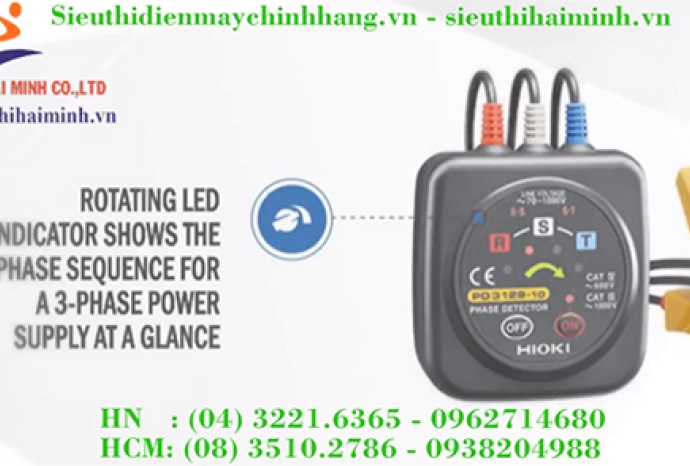 Mua máy đo thứ tự pha giá rẻ Hioki PD3129-10 tại Hải Minh, giao hành nhanh chóng