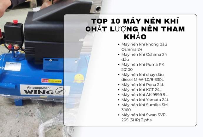 Top 10 máy nén khí chất lượng nên tham khảo