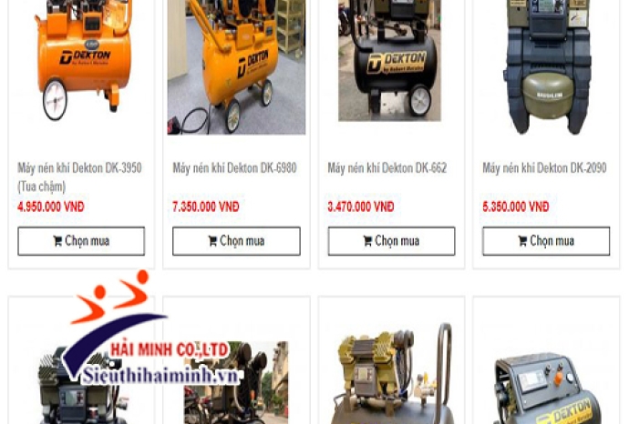 Top máy nén khí Dekton nên mua 2020