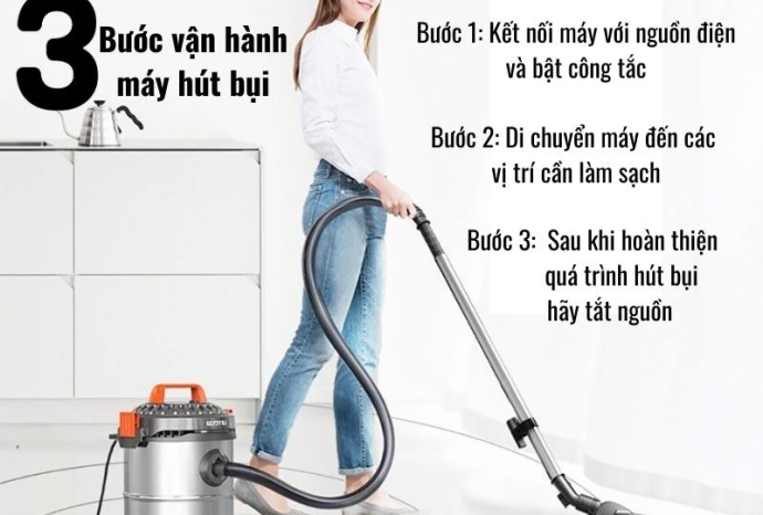 Quy trình lắp đặt và sử dụng máy hút bụi công nghiệp đúng nhất
