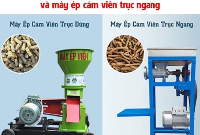 Sự khác biệt máy ép cám viên trục đứng và máy ép cám viên trục ngang