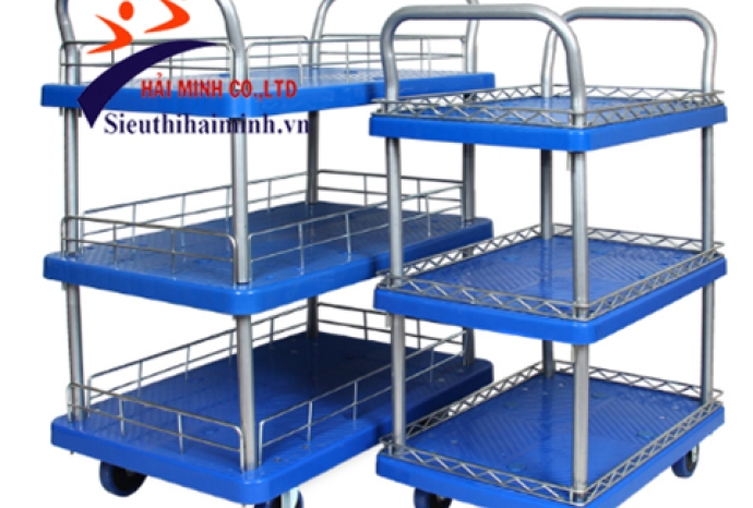 Xe đẩy hàng 2 tầng - 3 tầng inox chuyên dụng cho bệnh viện