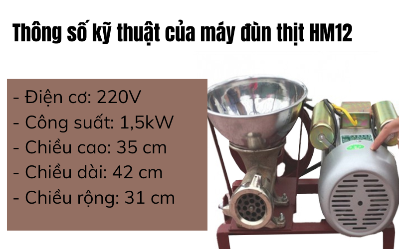Máy đùn thịt HM12