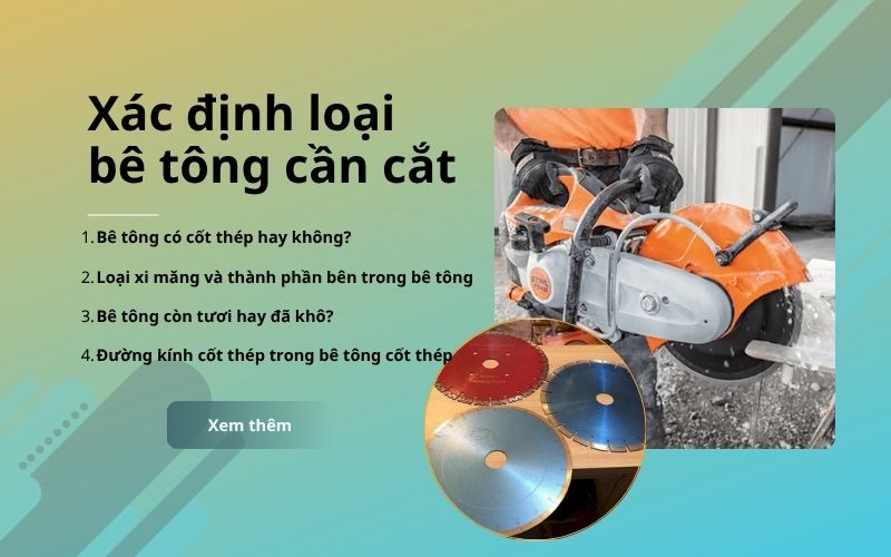 Xác định loại bê tông cần cắt