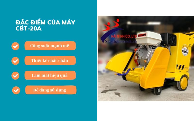 Máy cắt đường bê tông CBT-20A (Q500A) có động cơ 6,5HP