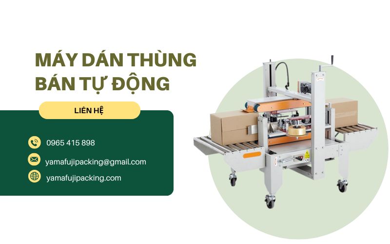 Liên hệ máy dán băng keo thùng bán tự động