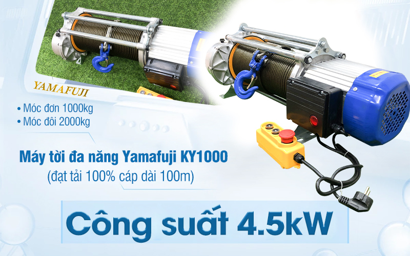 Máy tời đa năng Yamafuji KY1000 (1000/2000kg; 100m)
