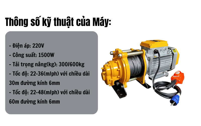 Máy tời nhanh HM-CC600N (đặt trên mặt đất)