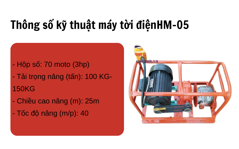 Máy tời xây dựng HM-05