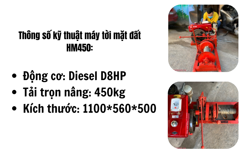 Máy tời xây dựng HM450