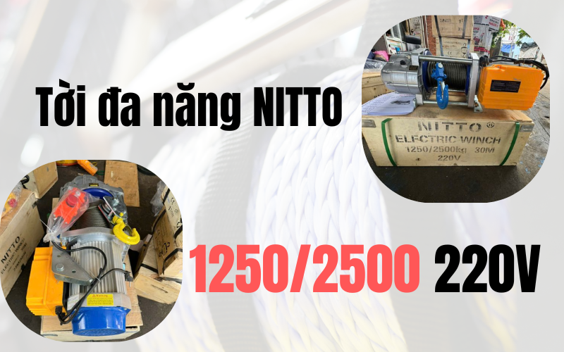Tời đa năng NITTO 1250/2500 220V (30m)
