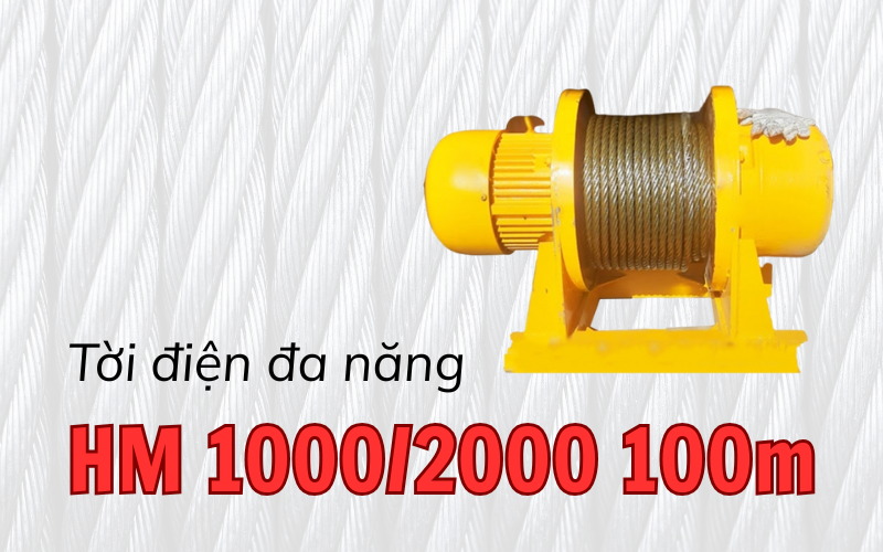 Tời điện đa năng HM 1000/2000 100m (Chưa cáp)