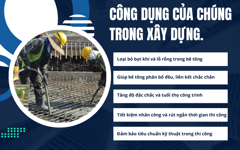 Nguyên lý hoạt động của máy đầm dùi – Giải thích dễ hiểu