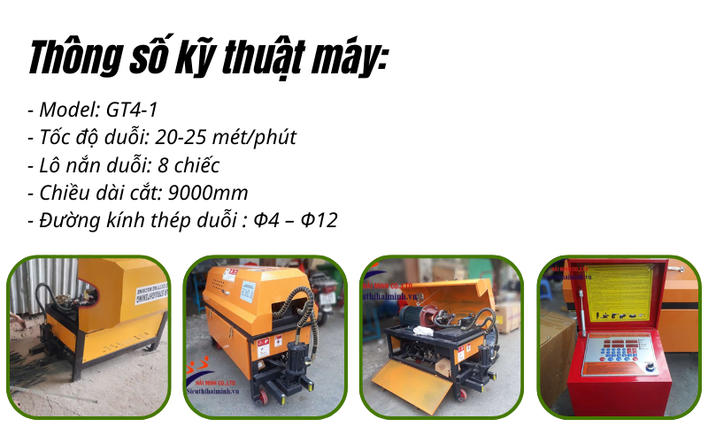 Máy duỗi cắt tự động GT4-12/380V