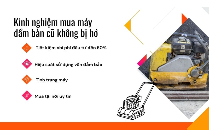 Kinh nghiệm mua máy đầm bàn cũ không bị hớ