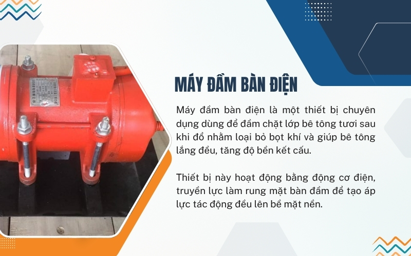 Giới thiệu về máy đầm bàn điện 