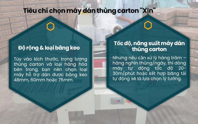 5 tiêu chí “bí mật” để chọn máy dán thùng carton 