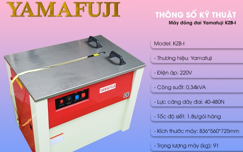 So sánh máy đóng đai thùng Yamafuji KZB-1 và KZB-2