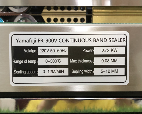 Máy hàn miệng túi liên tục Yamafuji FR-900V (vỏ inox)