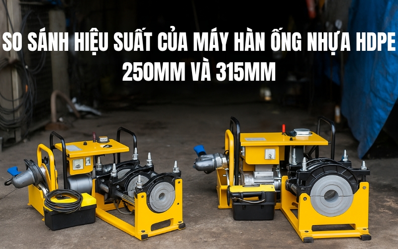So sánh hiệu suất của máy hàn ống nhựa HDPE 250mm và 315mm