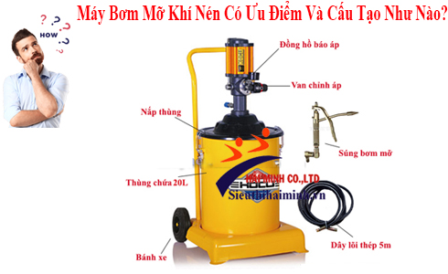 Máy Bơm Mỡ Khí Nén Có Ưu Điểm Và Cấu Tạo Như Nào?