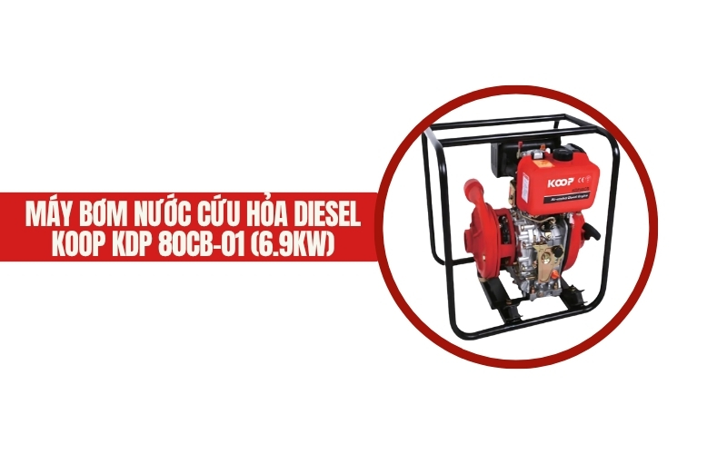 Máy bơm nước cứu hỏa diesel Koop KDP 80CB-01 (6.9Kw)