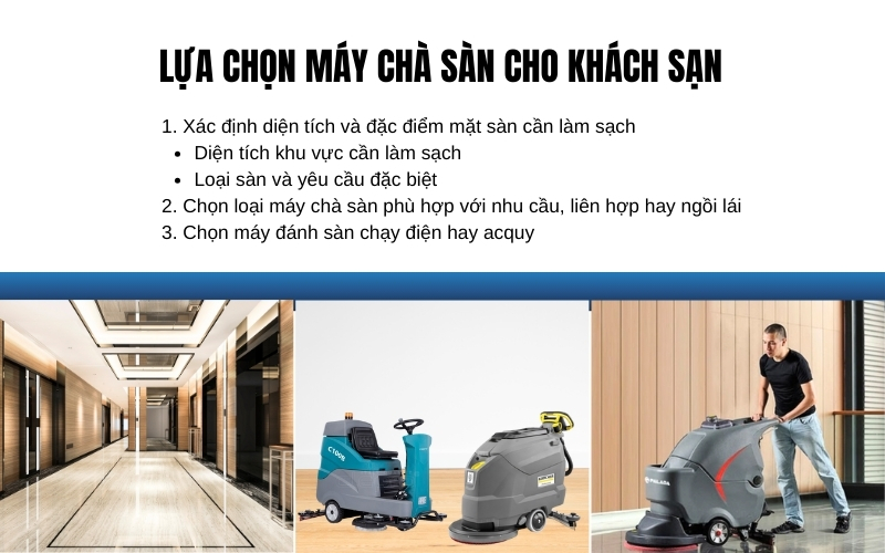 Lựa chọn máy chà sàn cho khách sạn