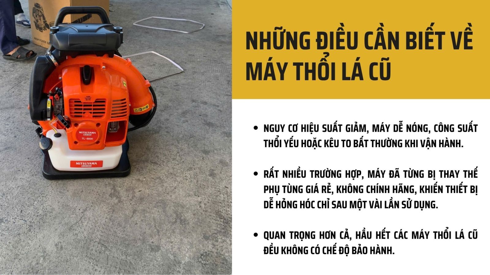 Những điều cần biết về máy thổi lá cũ 