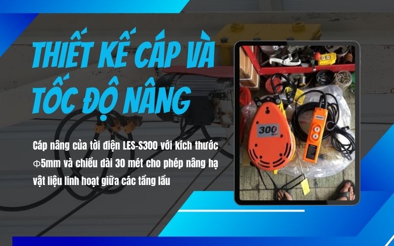 ưu điểm nổi bật của tời điện mini LES-S300