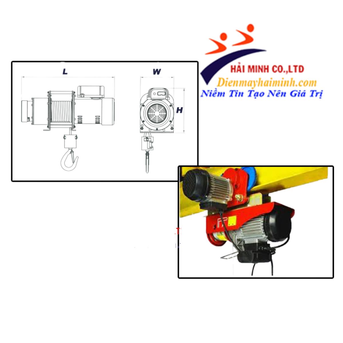 Tời điện KENSEN PA 500 - 500kg
