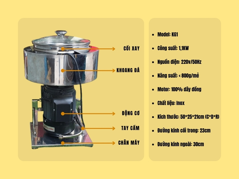 máy xay giò chả mini KG1 