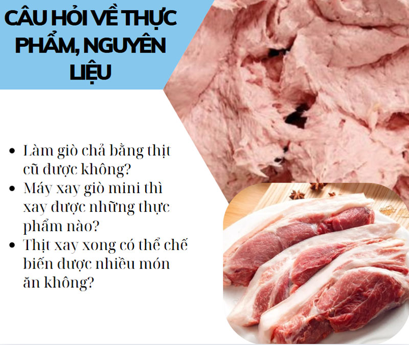 Câu hỏi về thực phẩm, nguyên liệu