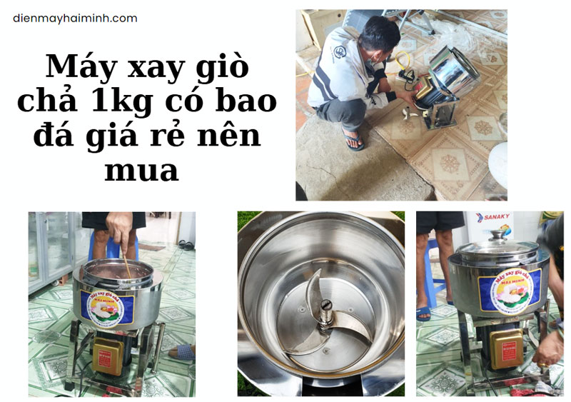 Máy xay giò chả 1kg có bao đá giá rẻ nên mua