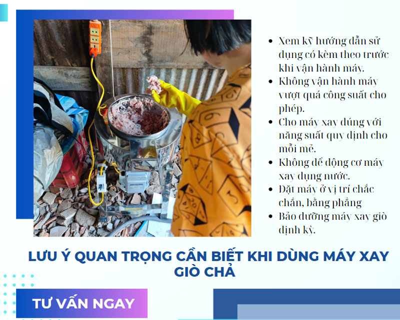 Lưu ý quan trọng cần biết khi dùng máy xay giò chả 