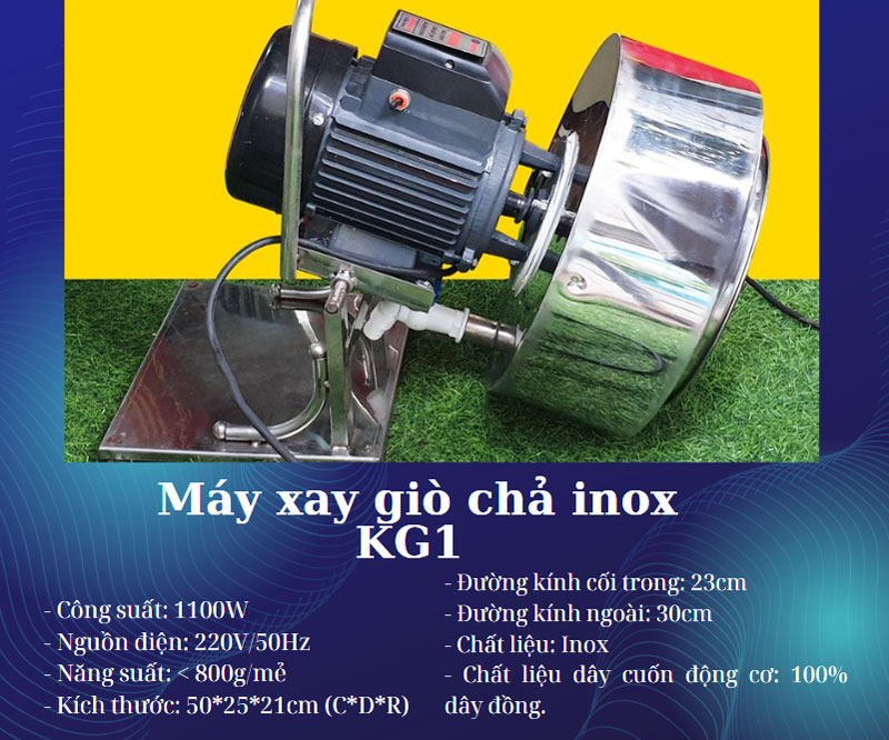 Máy xay giò chả inox KG1