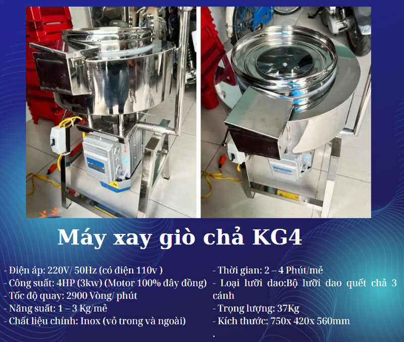 Máy xay giò chả KG4