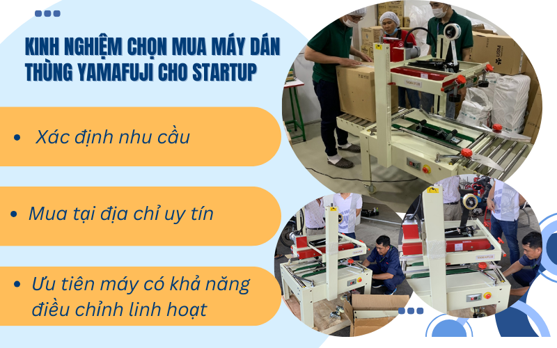 Kinh nghiệm chọn mua máy dán thùng Yamafuji cho startup 