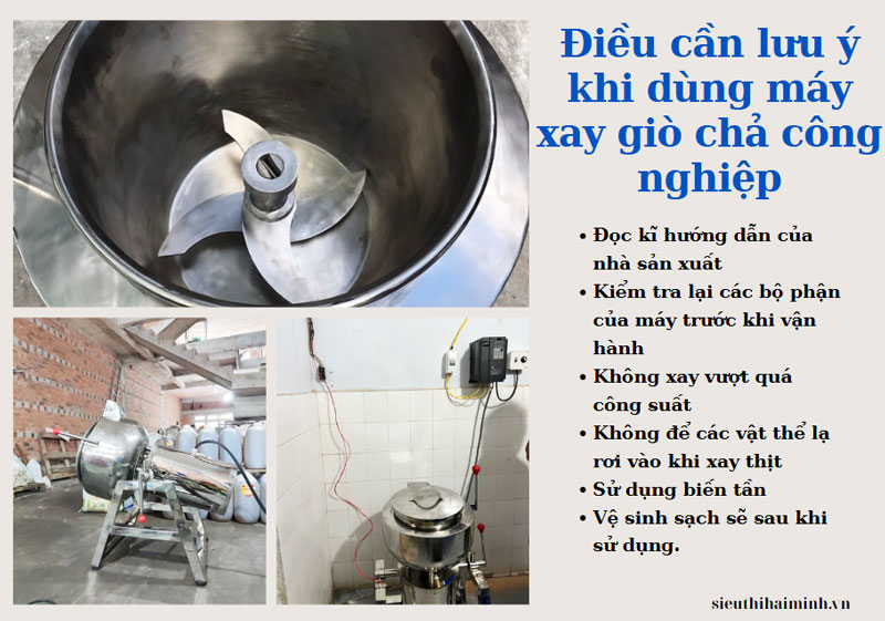 Điều cần lưu ý khi dùng máy xay giò chả công nghiệp