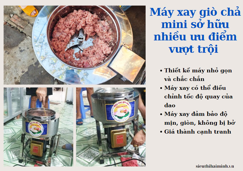 Máy xay giò chả mini sở hữu nhiều ưu điểm vượt trội 