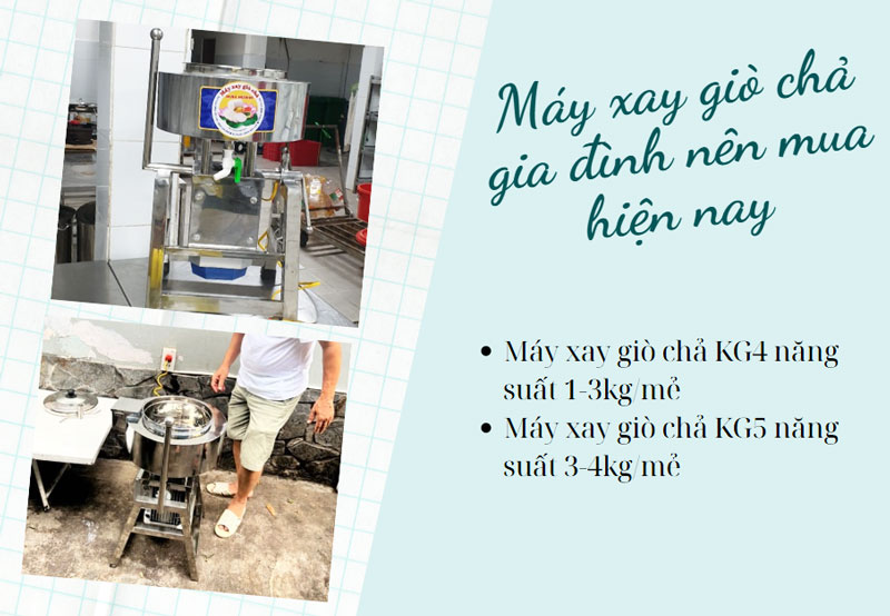 Vài model máy xay giò chả gia đình nên mua hiện nay 