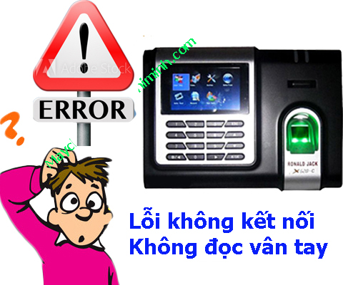 máy chấm công vân tay bị lỗi