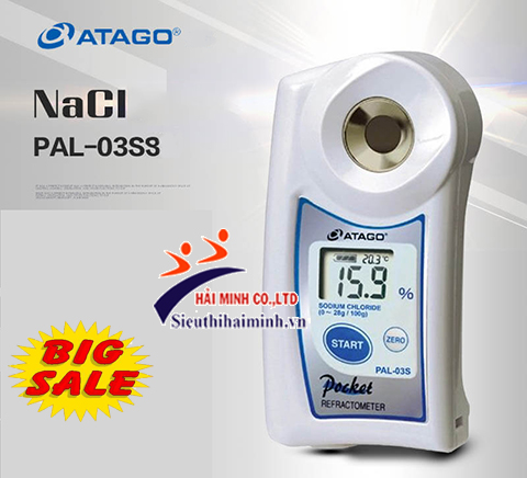 Khúc xạ kế đo nồng độ mặn Atago PAL-03S