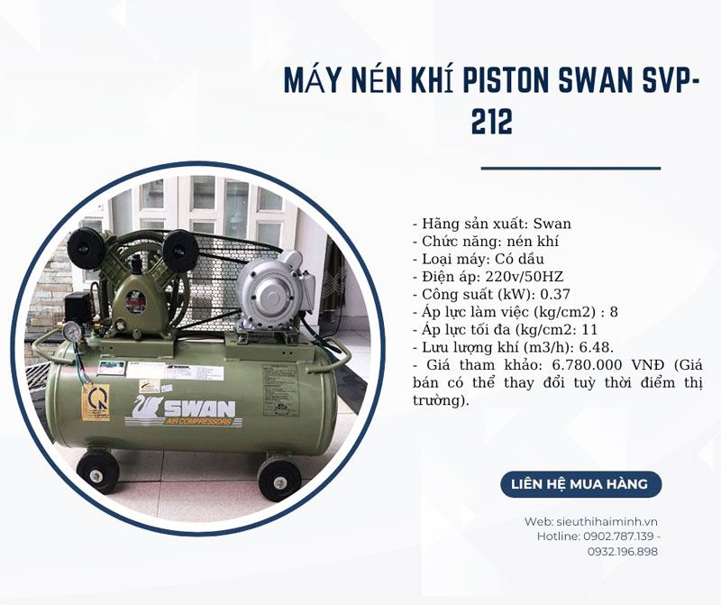 Máy nén khí piston Swan SVP-212