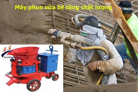 sử dụng máy phun vữa bê tông