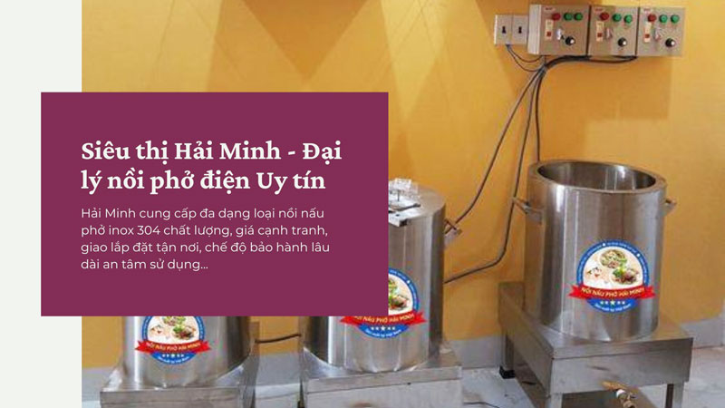 Mua nồi nấu phở inox điện chất lượng tại Hải Minh 
